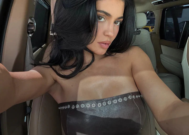 Kylie wearing the Matte Lip Kit